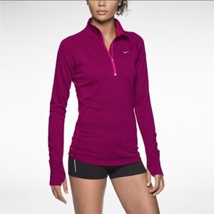 Nike Dri-FIT Magenta Half-Zip Top